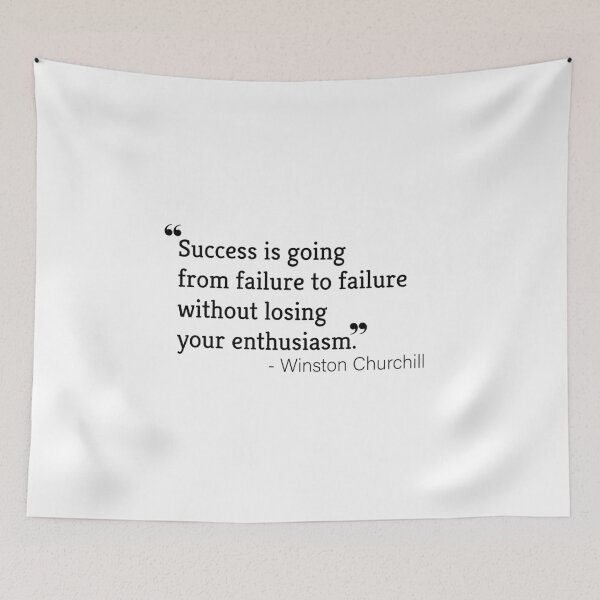 Item preview, Success is going from failure to failure without losing your enthusiasm. - Winston Churchill | Motivationl quote designed and sold by metin1331.
