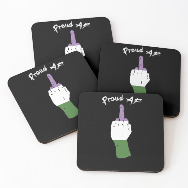 Item preview, Proud AF - Genderqueer Pride Middle Finger designed and sold by Alrkeaton.