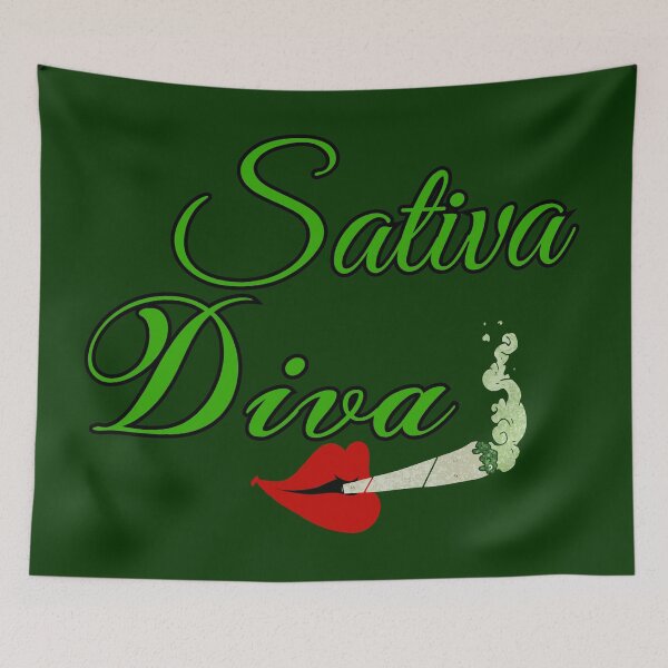 Item preview, Sativa Diva - Red lips smoking weed designed and sold by Try-It.