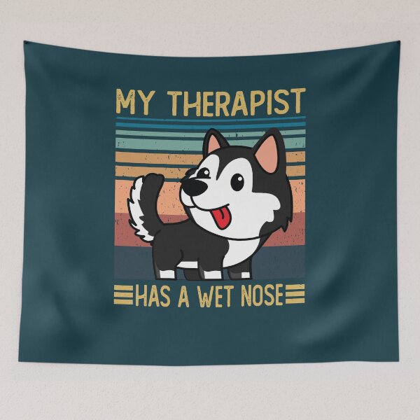Item preview, Siberian Husky my therapist has a wet nose - Siberian Husky Lovers designed and sold by faudeltn.