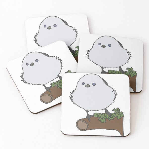 Item preview, SHIMA ENAGA | Japanese Bird | Fluffy White Ball | Long-tailed tit designed and sold by yourtravelguide.