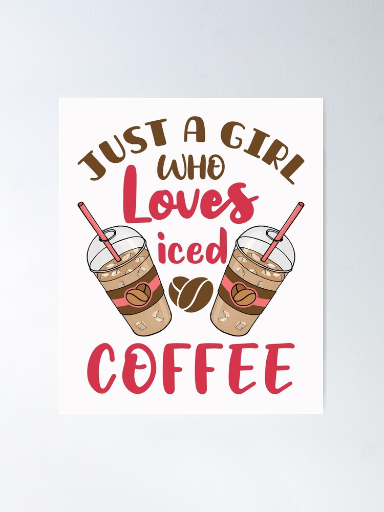 Cute Hearts Iced Coffee Cup Cold Brew Valentine's Day 