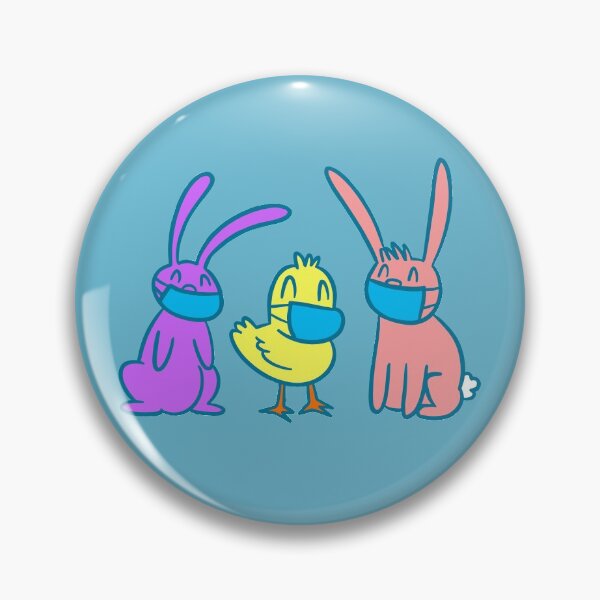 Item preview, happy easter bunny chick face mask covid coronavirus designed and sold by Gossip Rag.