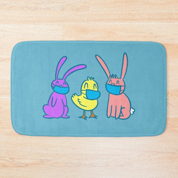 Item preview, happy easter bunny chick face mask covid coronavirus designed and sold by Gossip Rag.