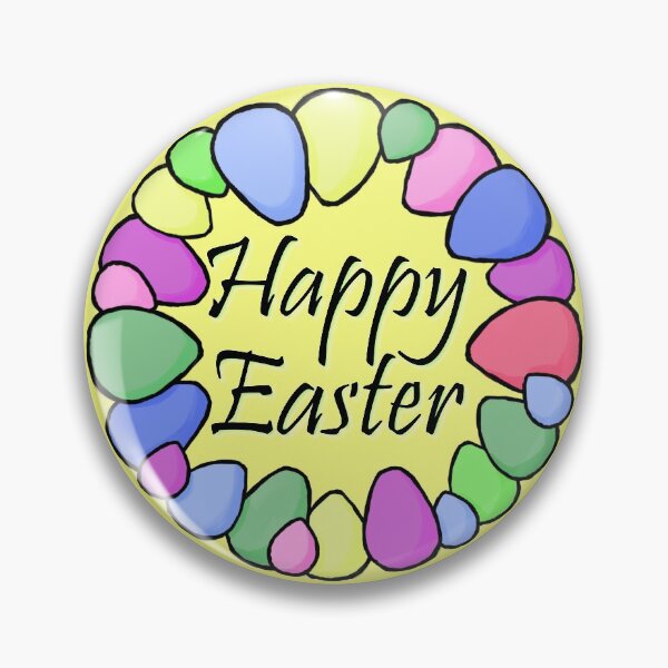 Item preview, Happy Easter Egg Wreath designed and sold by LawsonFabrics.