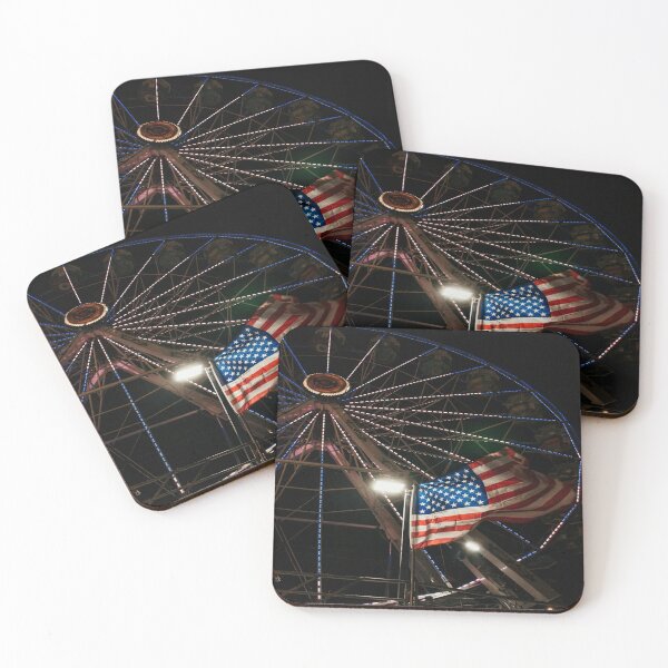 Item preview, Americana American Flag With A Red White And Blue Ferris Wheel designed and sold by JLPhotographer.