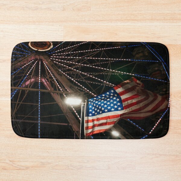 Item preview, Americana American Flag With A Red White And Blue Ferris Wheel designed and sold by JLPhotographer.