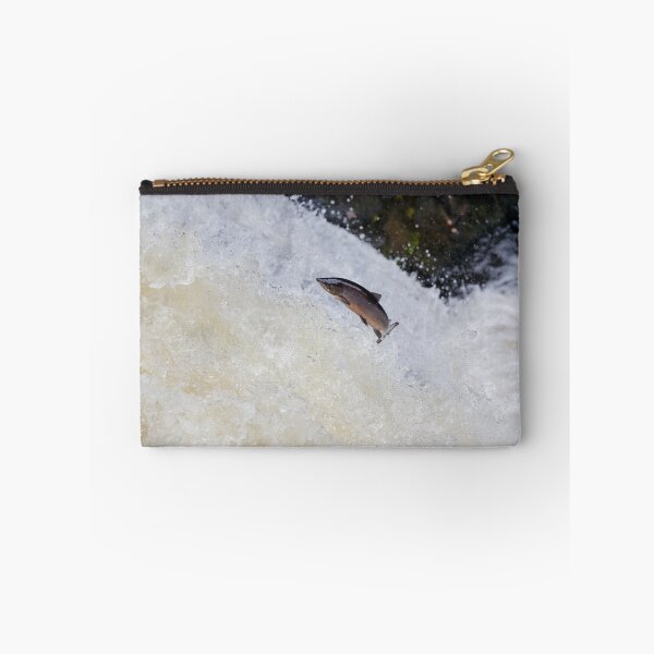 Item preview, Leaping salmon on waterfall designed and sold by chanonry.