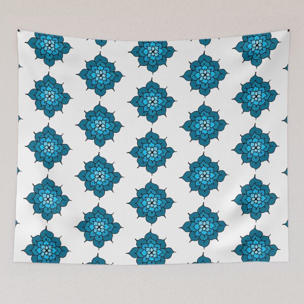 Artikelvorschau, Ombré Flower Mandala: Blau entworfen und verkauft von Mysticartshop.