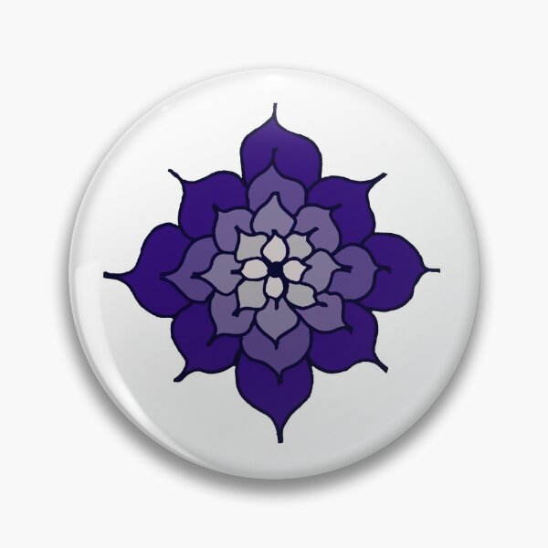 Artikelvorschau, Ombré Flower Mandala: Dunkelviolett entworfen und verkauft von Mysticartshop.