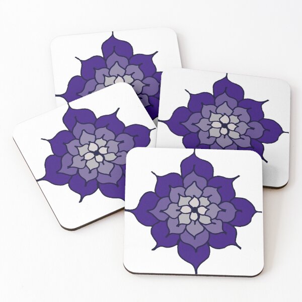 Artikelvorschau, Ombré Flower Mandala: Dunkelviolett entworfen und verkauft von Mysticartshop.