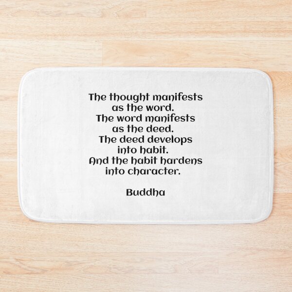 Item preview, The thought manifests as the word - Quotes Said By Buddha designed and sold by Inspirationmotivation.