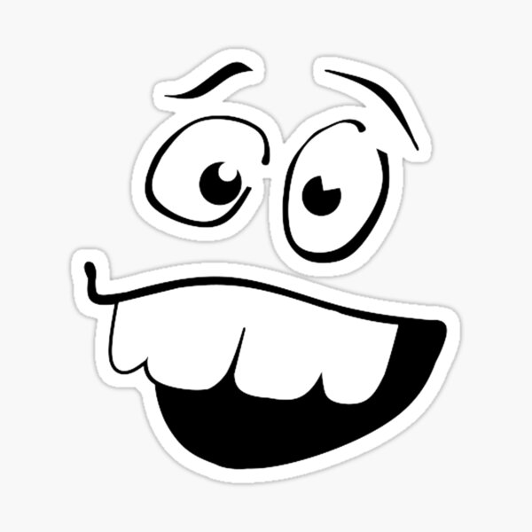 Goofy Face Sticker For Sale By Catlady1961 Redbubble