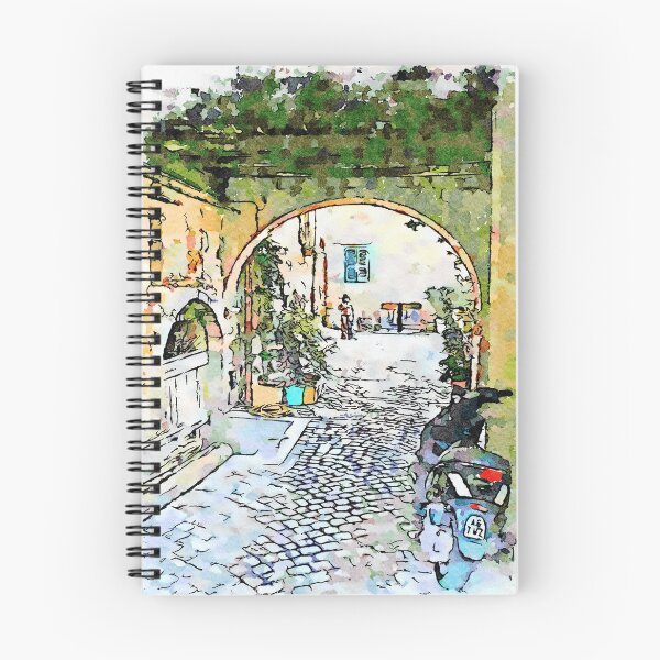 Item preview, Barbarano Romano: motorcycle and arch designed and sold by Giuseppe Cocco.