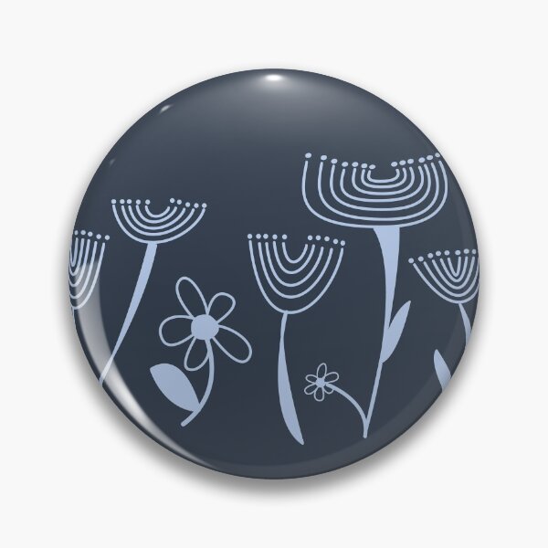 Item preview, Simple, abstract, artsy graphic navy blue drawn flowers floral sketch - Caroline Laursen Original designed and sold by Caroline Laursen.