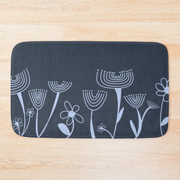 Item preview, Simple, abstract, artsy graphic navy blue drawn flowers floral sketch - Caroline Laursen Original designed and sold by Caroline Laursen.