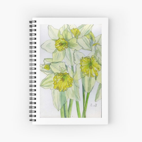 Daffodils watercolour painting  Spiral Notebook