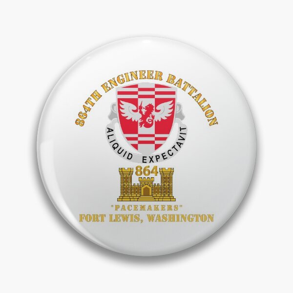 Item preview, Army - 864th Eng Bn w Eng Br  Ft Lewis, WA designed and sold by Military Insignia Products.