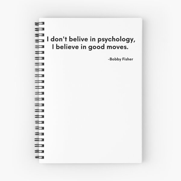 Item preview, Bobby Fischer quote on chess. designed and sold by chessmate.
