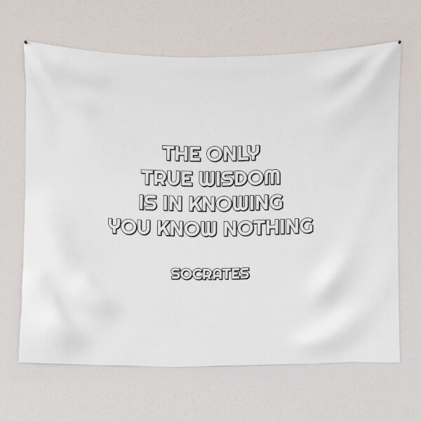 Item preview, The only true wisdom is in knowing you know nothing - Socrates quotes designed and sold by Inspirationmotivation.