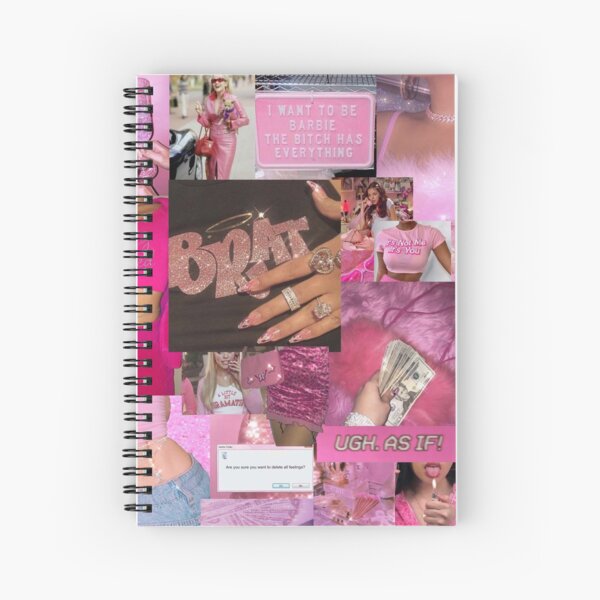 Pink Y2k Collage Spiral Notebook