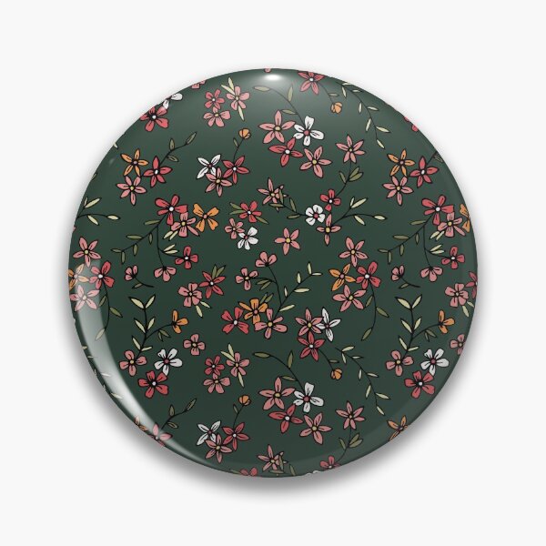 Item preview, Green, Pink, & Orange Ditsy Floral designed and sold by StudioPosies.