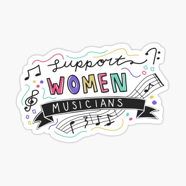 Vista previa del artículo con la obra «Apoya a las mujeres músicas», diseñado y vendido por addyburwell.