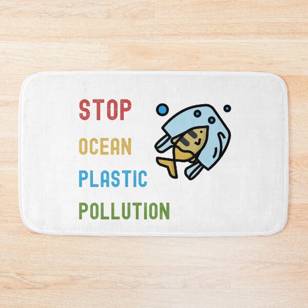 Item preview, Stop Ocean Plastic Pollution Fish designed and sold by Nostraw.