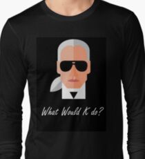 Karl Lagerfeld - WWKD - Black version Long Sleeve T-Shirt