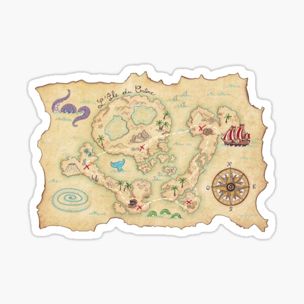Carte aux trésors Sticker