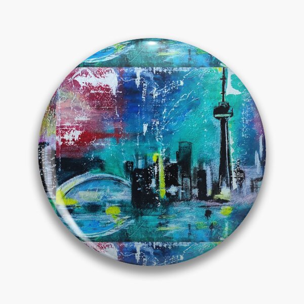 Item preview, Toronto "Colour Me 6ix" Abstract Painting designed and sold by AureliaReneeArt.