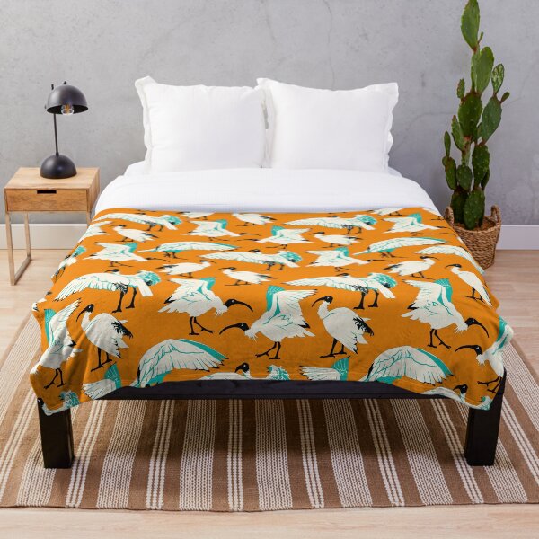 Ibis Buddies - Orange Throw Blanket