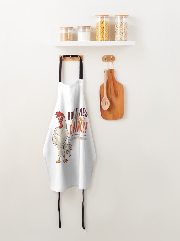 Thumbnail 4 of 6, Apron, Don't Mess With My Chicks designed and sold by ChickenDiaries.