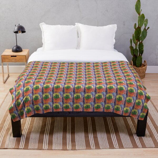 Camp Half-Blood Mural of Zeus Throw Blanket