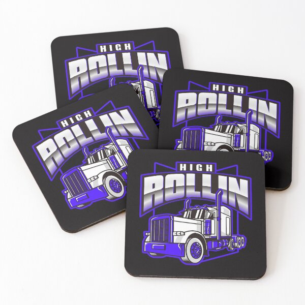 Item preview, High Rollin Trucker Truck Driver Big Truck Over The Road Trucker 18 Wheeler designed and sold by CarantinedChaos.