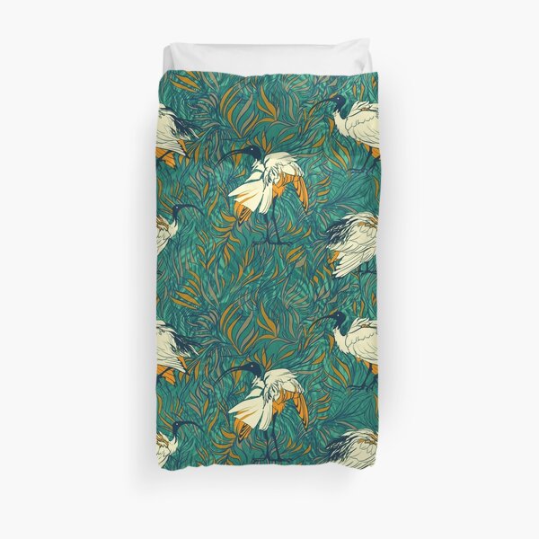 Summertime Ibis - Tropical Green Duvet Cover