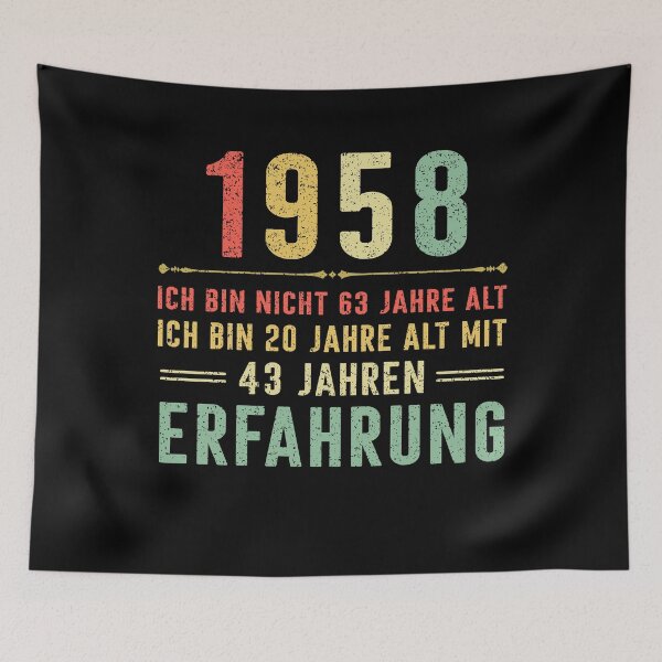 Item preview, Ich bin nicht 63 jahre alt, ich bin 20 jahre alt mit 43 jahren erfahrung. 1958 vintage designed and sold by mharlan0ue.