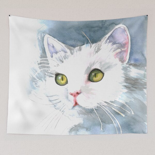 Item preview, A White Cat designed and sold by AmorDeusArt.
