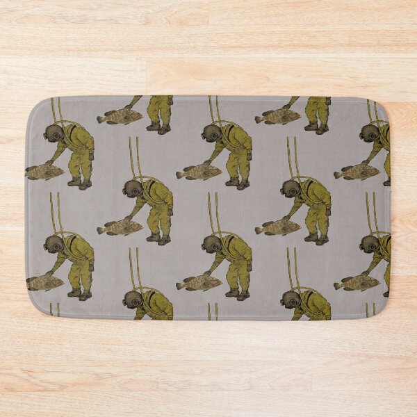 Item preview, Vintage Diver with Diving Helmet Petting a Fish designed and sold by urmaddad.