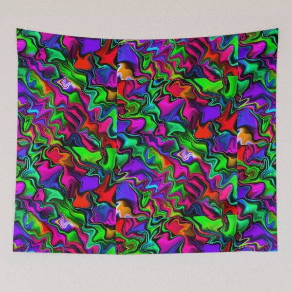 Item preview, waves of color designed and sold by rainbowstencil.