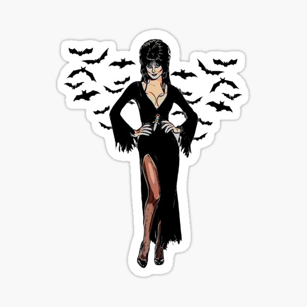 Elvira Halloween Coffin Scary Sticker for Sale by beetlemeier