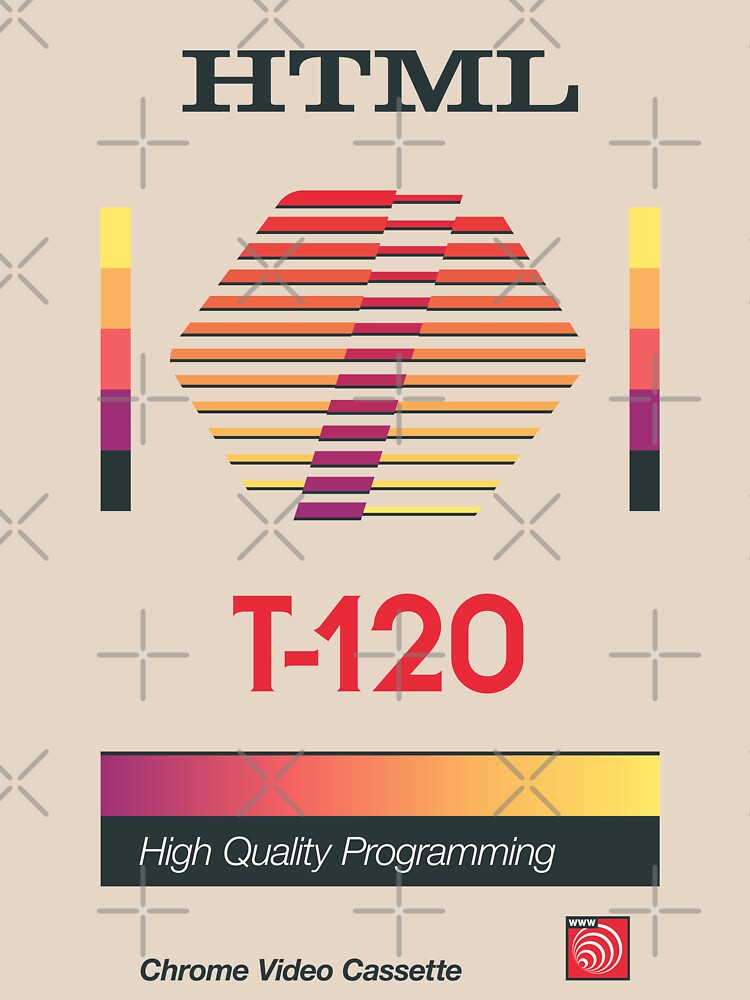 Thumbnail 7 of 7, Essential T-Shirt, Retro Blank VHS HTML designed and sold by ckirknielsen.