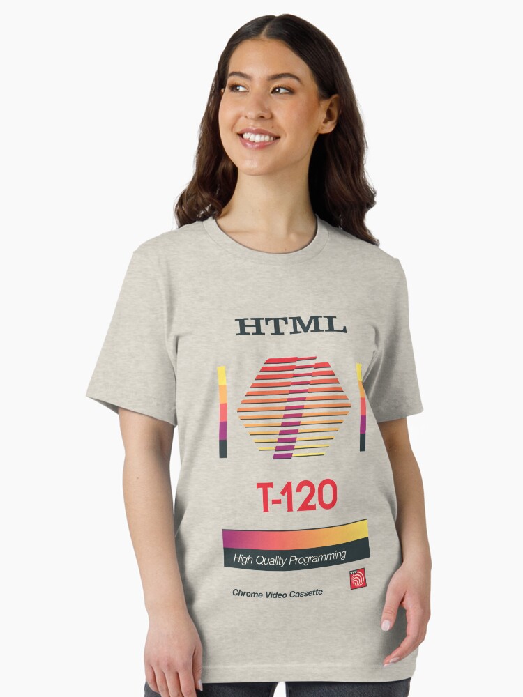 Thumbnail 1 of 7, Essential T-Shirt, Retro Blank VHS HTML designed and sold by ckirknielsen.