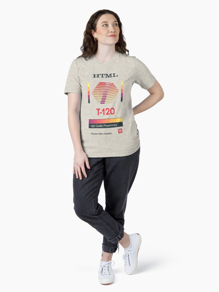 Thumbnail 4 of 7, Essential T-Shirt, Retro Blank VHS HTML designed and sold by ckirknielsen.
