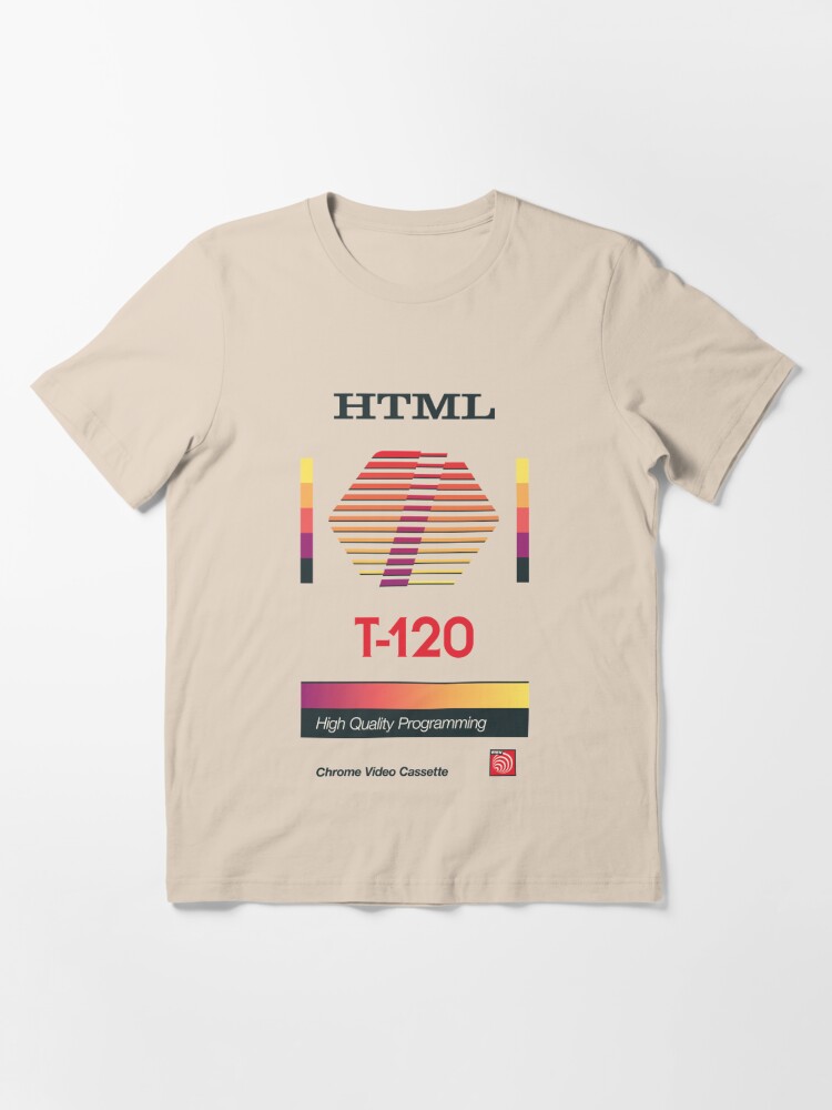 Thumbnail 2 of 7, Essential T-Shirt, Retro Blank VHS HTML designed and sold by ckirknielsen.