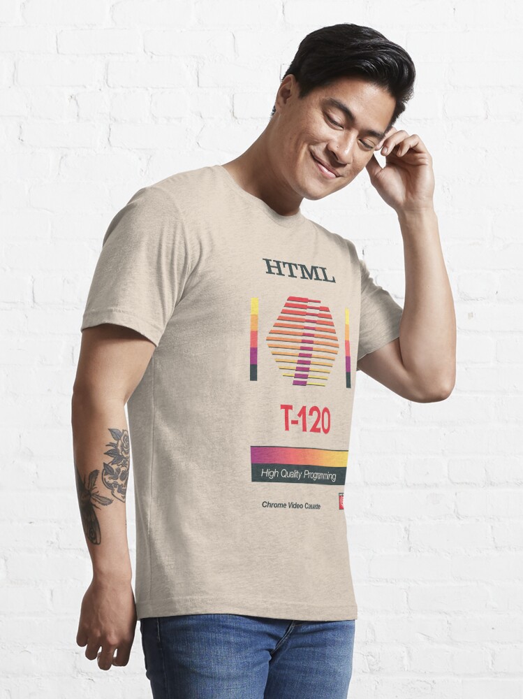 Alternate view of Retro Blank VHS HTML Essential T-Shirt