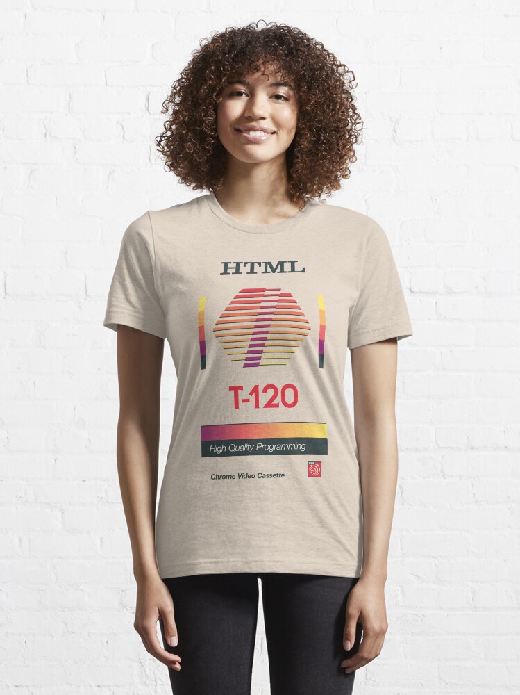 Alternate view of Retro Blank VHS HTML Essential T-Shirt