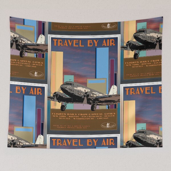 Item preview, Retro Airline Travel USA_01 designed and sold by SEADOGPRINTS.