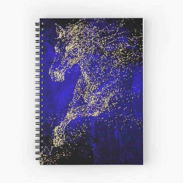 Item preview, Horse painting with golden dotes & dark blue background.  designed and sold by artjood.