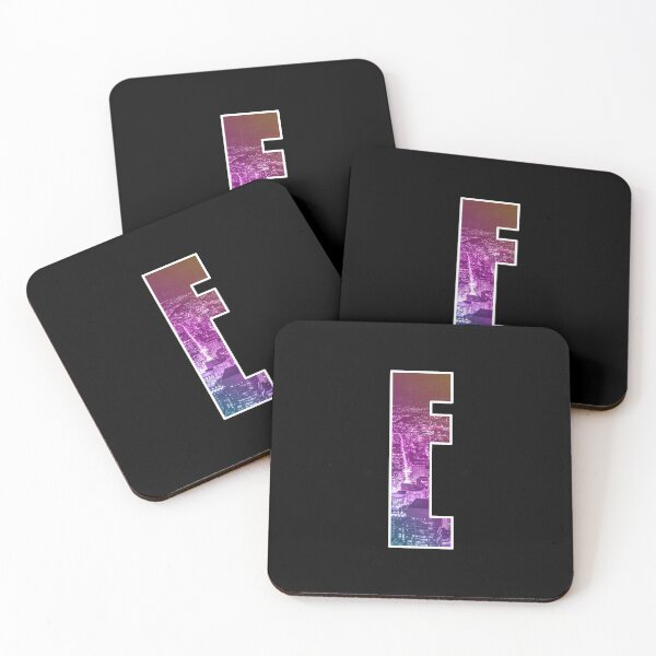 Item preview, Letter E - Retro Vaporwave City Art designed and sold by dylanxh.
